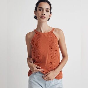 Madewell Eyelet A-Line Halter Top
